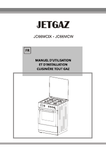 Mode d’emploi Jetgaz JC66MCW Cuisinière