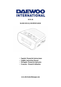 Manual de uso Daewoo DCR-26 Radiodespertador