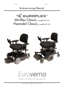 Bruksanvisning Eurovema Miniflex Classic Elektrisk rullstol