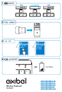 Kullanım kılavuzu Exibel 38-8940 Klavye