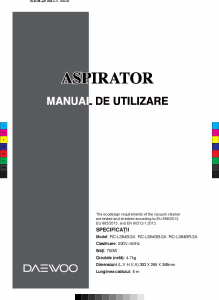 Manual Daewoo RC-L384B/2A Aspirator