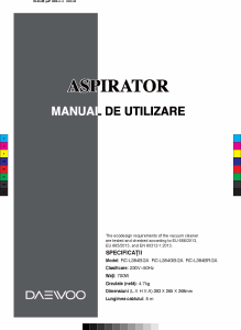 Manual Daewoo RC-L384GB/2A Aspirator