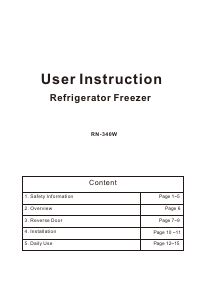 Manual Daewoo RN-340W Fridge-Freezer