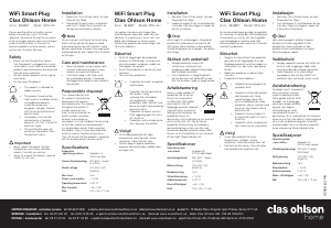 Bedienungsanleitung Clas Ohlson SP4L-EU Intelligente Steckdose