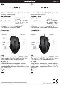 Bruksanvisning Biltema 24-176 Mus