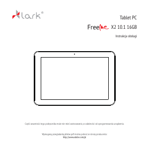 Instrukcja Lark FreeMe X2 10.1 Tablet