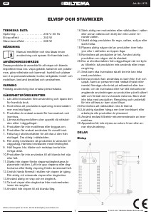 Brugsanvisning Biltema 84-1179 Håndmixer