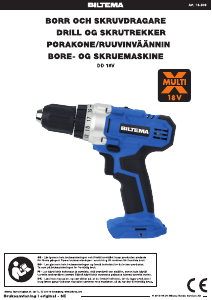 Bruksanvisning Biltema DD 18V Drill-skrutrekker