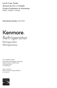 Manual Kenmore 253.70722 Refrigerator