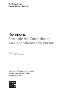 Manual de uso Kenmore 111.77086 Aire acondicionado