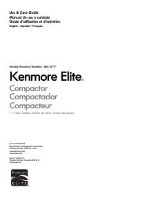 Mode d’emploi Kenmore 665.14733 Compacteur de déchets