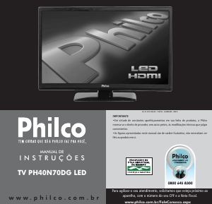 Manual Philco PH40N70DG Televisor LED