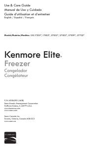 Manual Kenmore 253.27009 Freezer