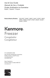 Manual de uso Kenmore 253.21742 Congelador