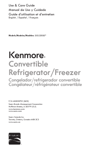 Mode d’emploi Kenmore 253.22052 Congélateur