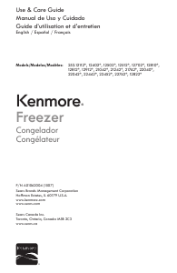 Mode d’emploi Kenmore 253.12822 Congélateur