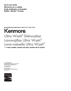Manual Kenmore 665.17482 Dishwasher