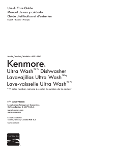 Manual de uso Kenmore 665.14543 Lavavajillas