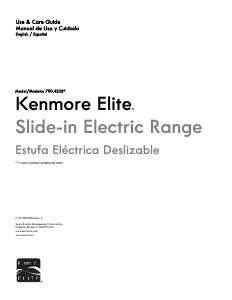 Manual Kenmore 790.42563 Range