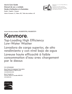 Manual de uso Kenmore 110.20372 Lavadora