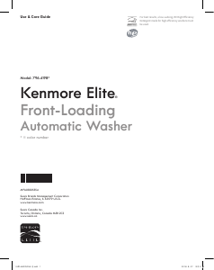 Manual Kenmore 796.41983 Washing Machine
