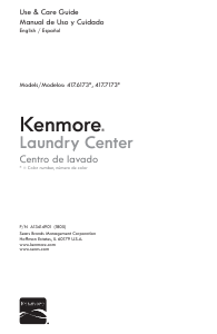 Manual de uso Kenmore 417.71732 Lavadora