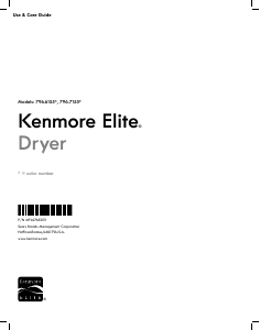 Manual Kenmore 796.71552 Dryer