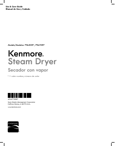 Manual Kenmore 796.81392 Dryer