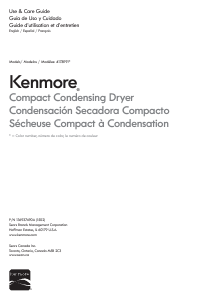 Mode d’emploi Kenmore 417.81942 Sèche-linge