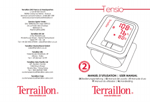Mode d’emploi Terraillon CB31133WH Tensio Tensiomètre