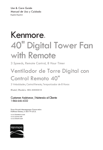 Manual Kenmore 405.35040510 Fan