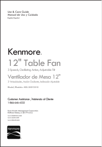 Manual Kenmore 405.35012510 Fan