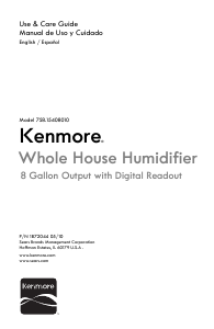 Manual de uso Kenmore 758.15408010 Humidificador