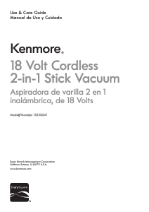 Manual Kenmore 125.10341 Vacuum Cleaner
