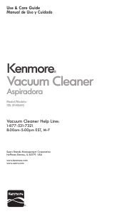 Manual Kenmore 125.31140610 Vacuum Cleaner