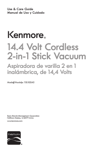 Manual Kenmore 125.10340 Vacuum Cleaner