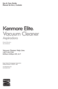 Manual Kenmore 125.31150610 Vacuum Cleaner