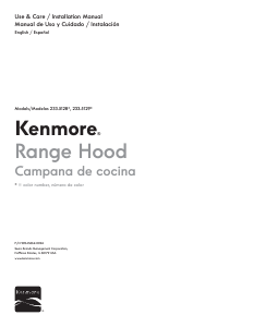 Manual Kenmore 233.51292 Cooker Hood