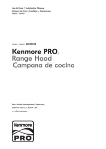 Manual Kenmore 233.56053 Cooker Hood
