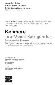 Handleiding Kenmore 253.70409 Koel-vries combinatie