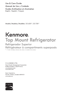 Mode d’emploi Kenmore 253.60813 Réfrigérateur combiné