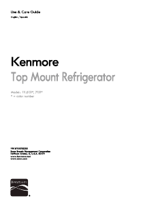 Manual Kenmore 111.61215 Fridge-Freezer