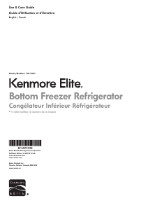 Mode d’emploi Kenmore 795.74013 Réfrigérateur combiné