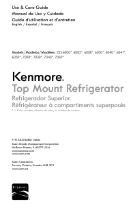 Mode d’emploi Kenmore 253.70087 Réfrigérateur combiné