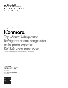 Manual de uso Kenmore 106.60212 Frigorífico combinado