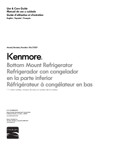 Manual Kenmore 106.73009 Fridge-Freezer