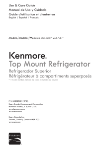 Handleiding Kenmore 253.70812 Koel-vries combinatie