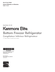 Mode d’emploi Kenmore 795.73153 Réfrigérateur combiné