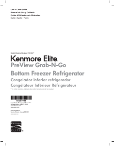 Manual de uso Kenmore 795.74077 Frigorífico combinado