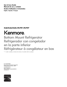 Manual de uso Kenmore 596.79349 Frigorífico combinado